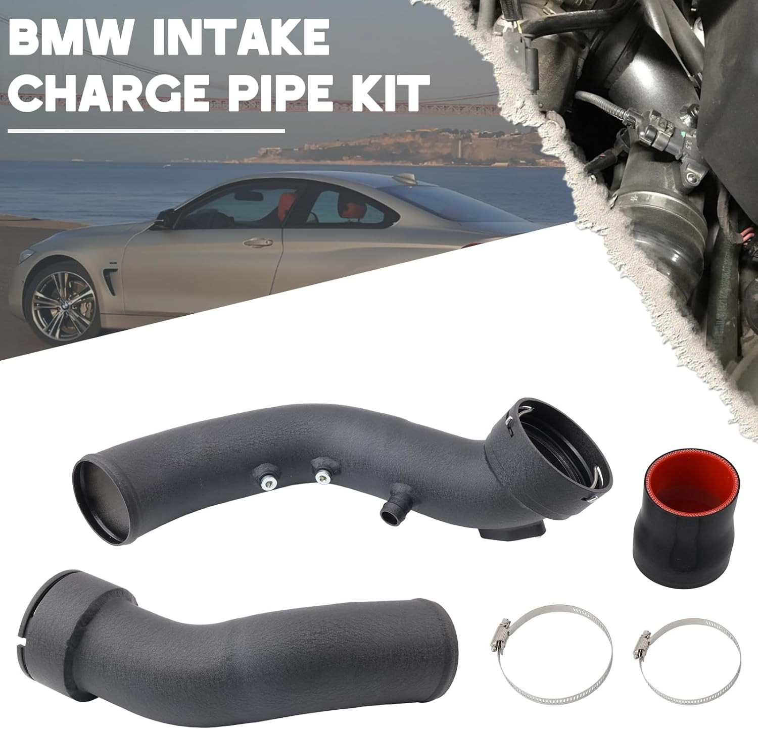 Intake Charge Pipe Compatible With BMW N55 M2 M135i M235i 335i 435i ix F30 RWD xDrive
