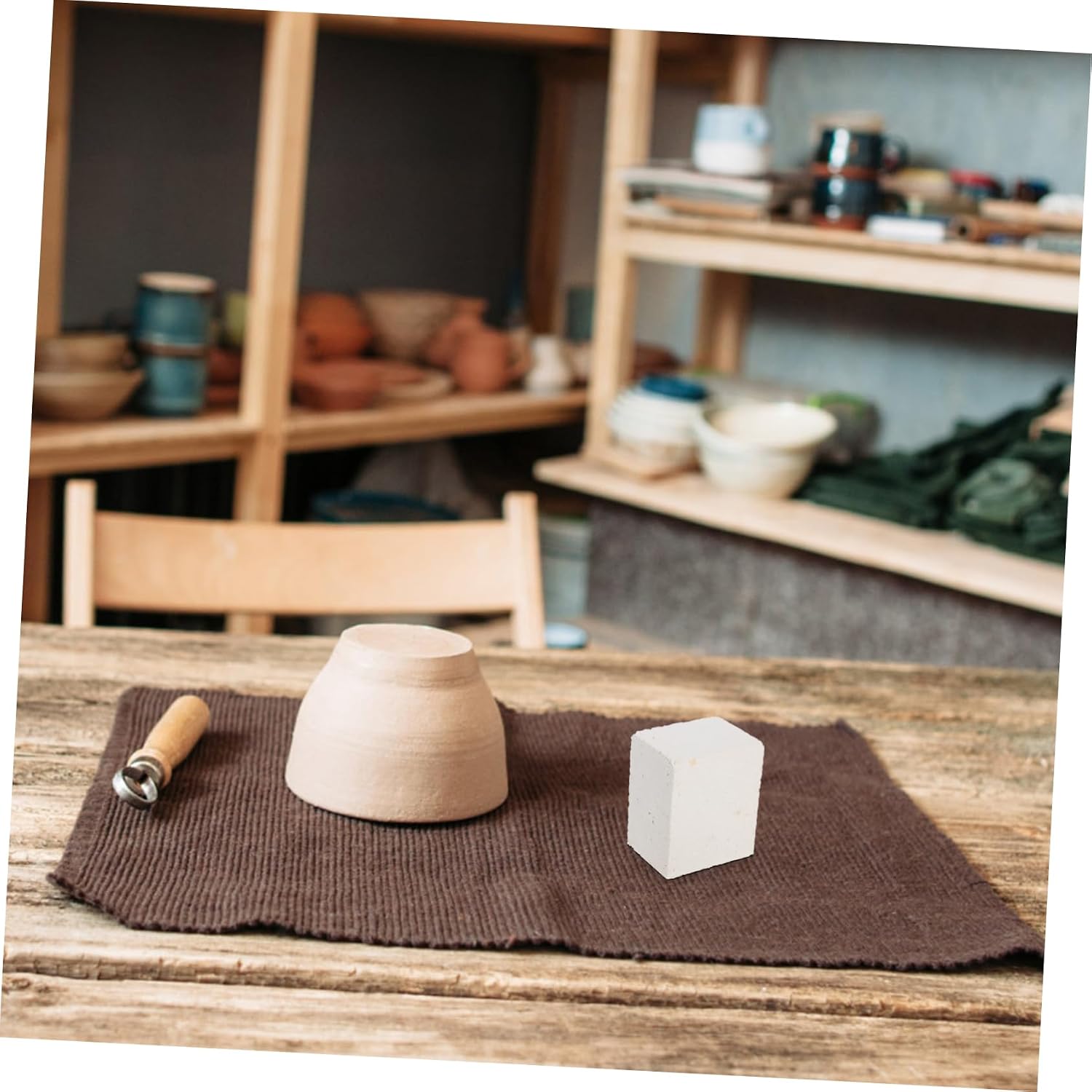 DOITOOL 4pcs Mullite Kiln Posts Ceramic Pillars Heat Resistant Porcelain Firing Accessories