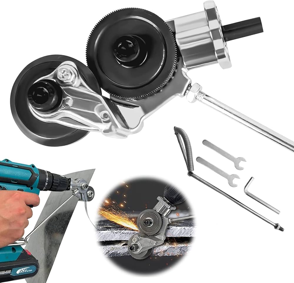 工作刃物 電気工具 メントリカッター  DIY Amazon | 電動ドリルプレートカッター アダプター付き 金属