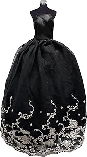 Peregrine Romantic Black Ball Gown Black Lace Dress for 11.5 inches Dolls