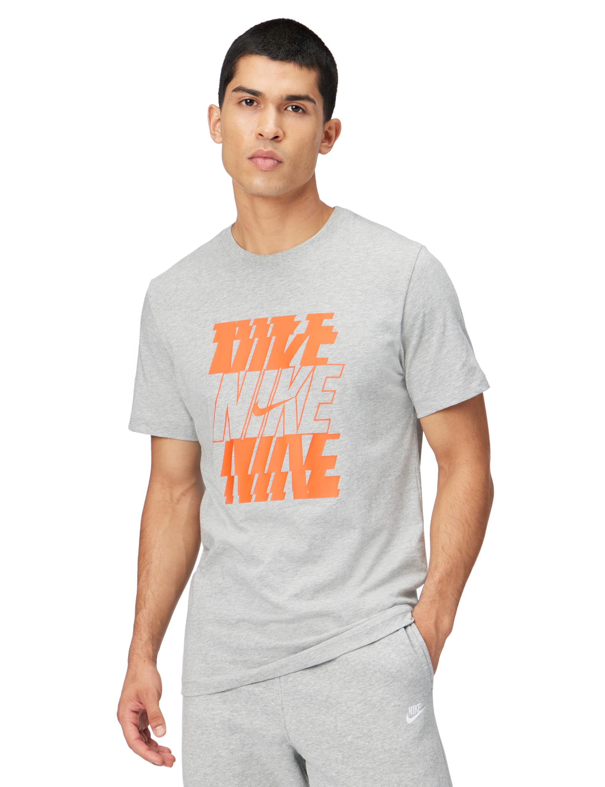 Nike Mens Sportswear Club T-Shirt (Nike Block Stack)
