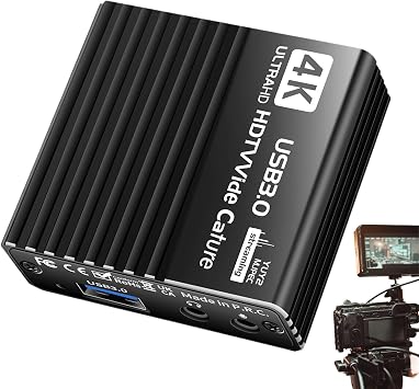 Game Capture Card | Full HD Audio Capture Adapter, TV Console Recording Monitor, Live Streaming, 4K Compatible Devices for Teaching Conferences