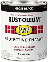 Vista 46 de Rust-Oleum 7770502-2PK - Pintura anti-óxido para aplicación con brocha, cuarto de galón, almendra brillante, (paquete de 2)