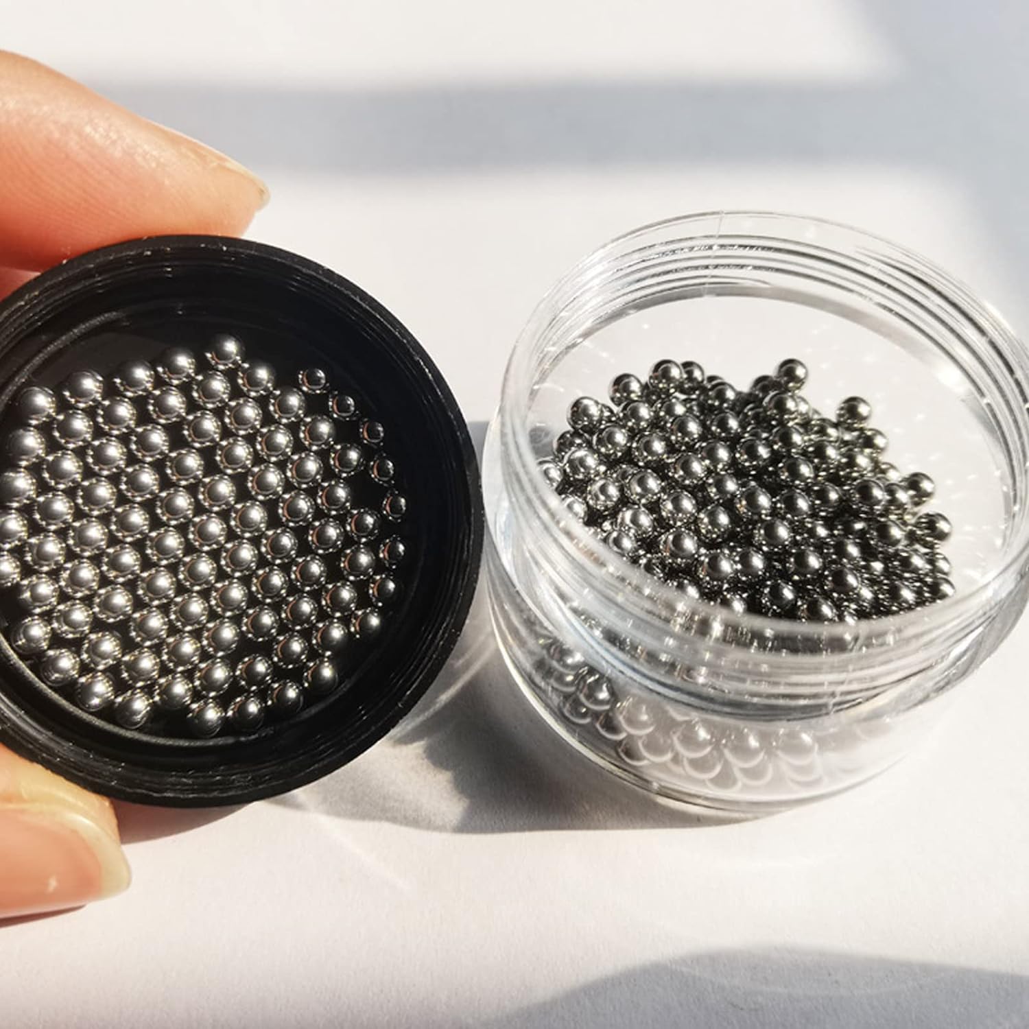 Perlas de limpieza reutilizables de acero inoxidable con funda de silicona para decantadores botellas jarrones