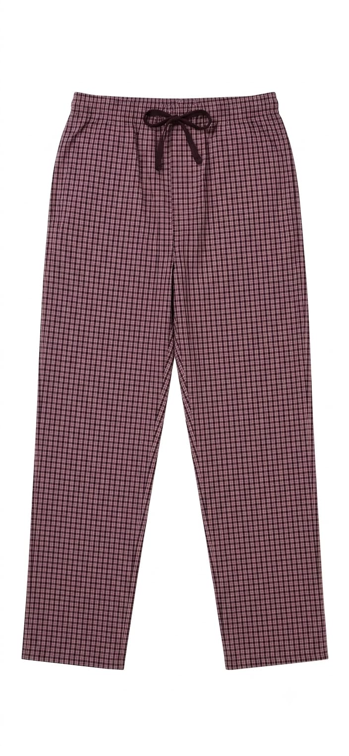 Checkered Lounge Pants with Drawstring Waist-image-17