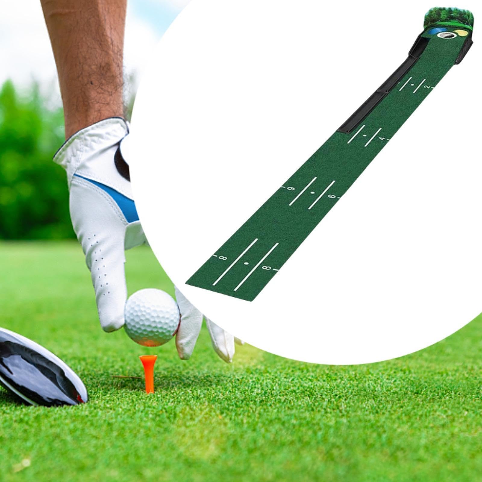 rockible Golf Putting Mat Putting Green Practice Easy to Clean 270cmx26cm Flocking Blanket Training Aid Training Blanket for Men Gifts