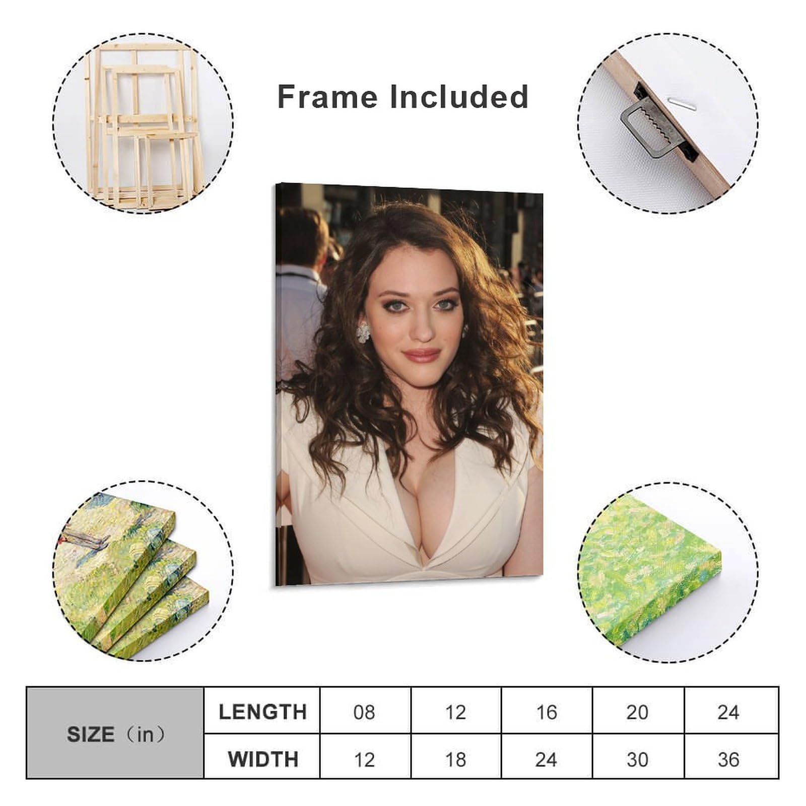 Kat Dennings in a low-cut tanktop sitting on a chair, | Stable Diffusion