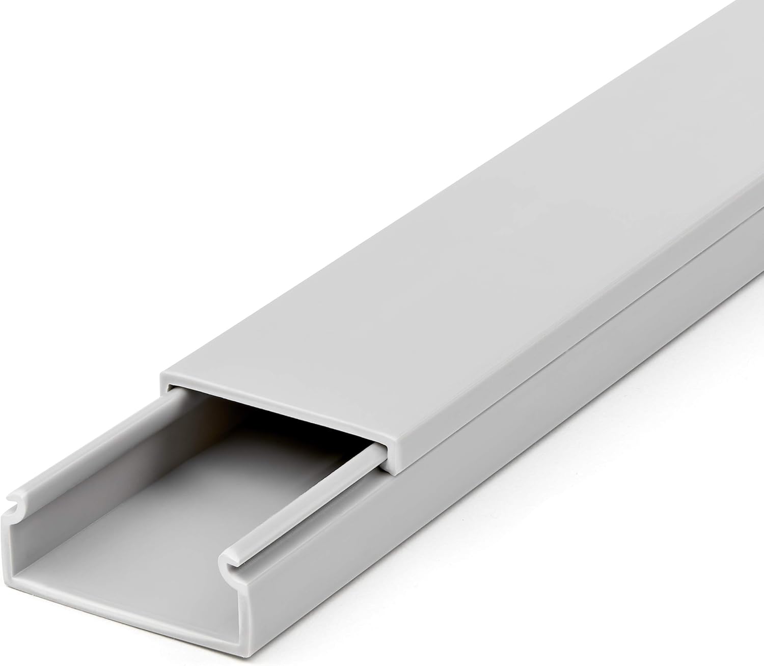 StarTech.com Solid Cable Management Raceway with Cover, 1-1/2"(38mm)W x 5/8"(16mm)H - 6.5ft(2m) length, Single Channel PVC Network/Power Cord Hider/Wall Wire Duct, Max 30 Cables, UL Listed, TAA