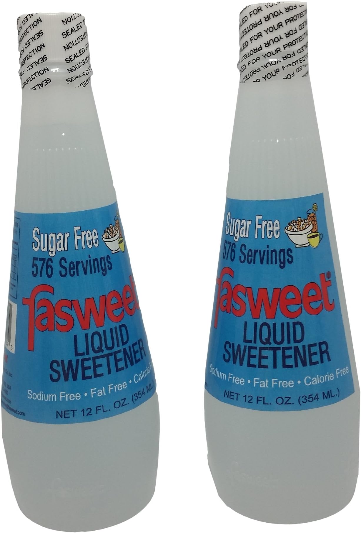 Fasweet Liquid Sweetener - Sugar Free, 12 oz Bottles - 2 Pack