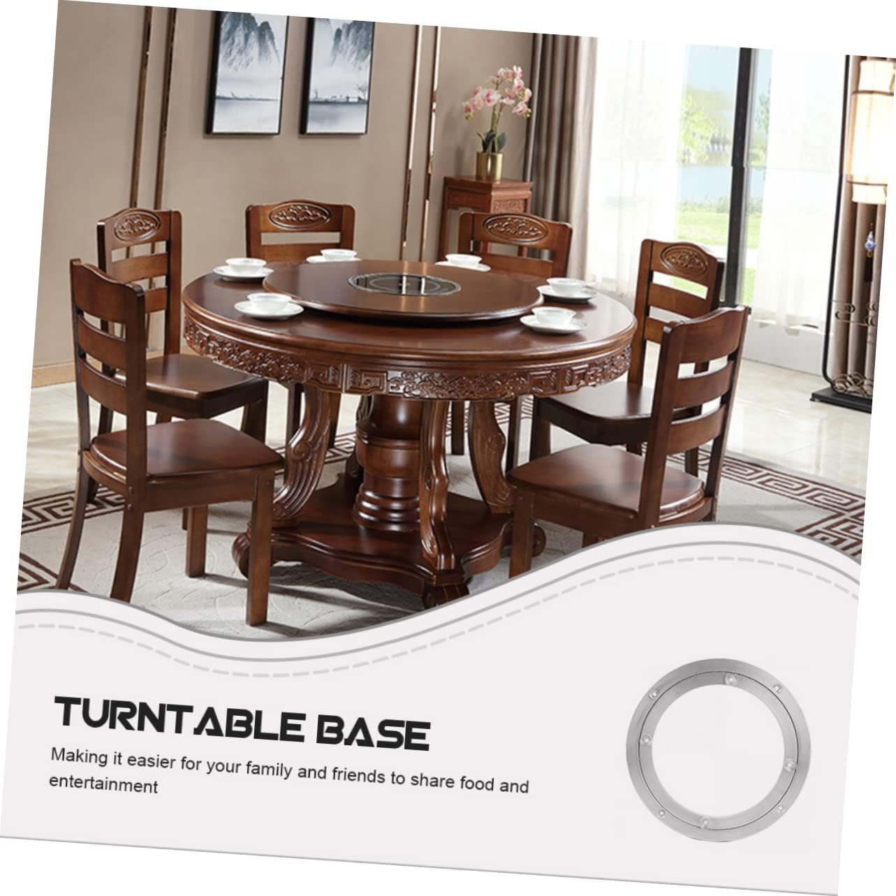 MAGICLULU Professional Lazy Susan Bearing Round Turntable Base Rotating Bearing Plate for Dining Table