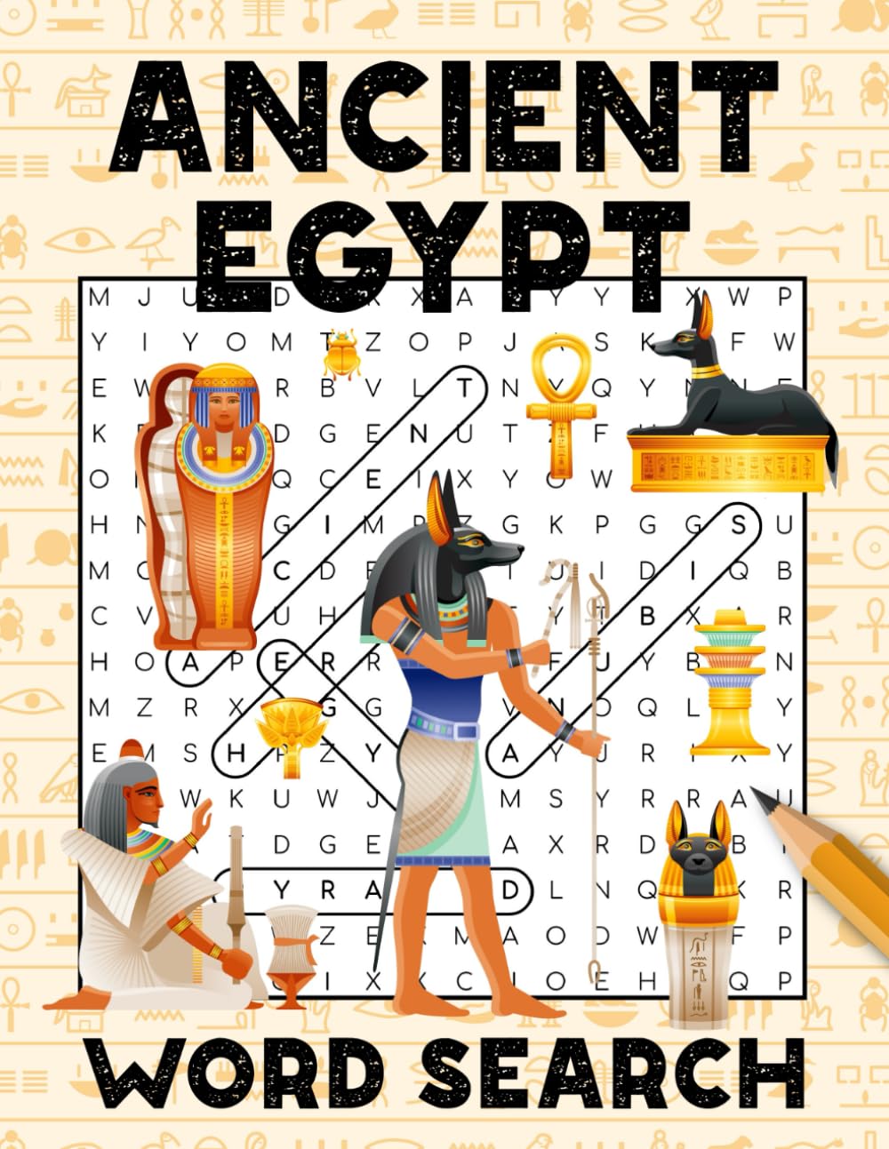 Ancient Egypt Word Search: +1000 Ancient Egypt Themed Word Searches, Gifts for Archeologists and Egyptologists | Large Print