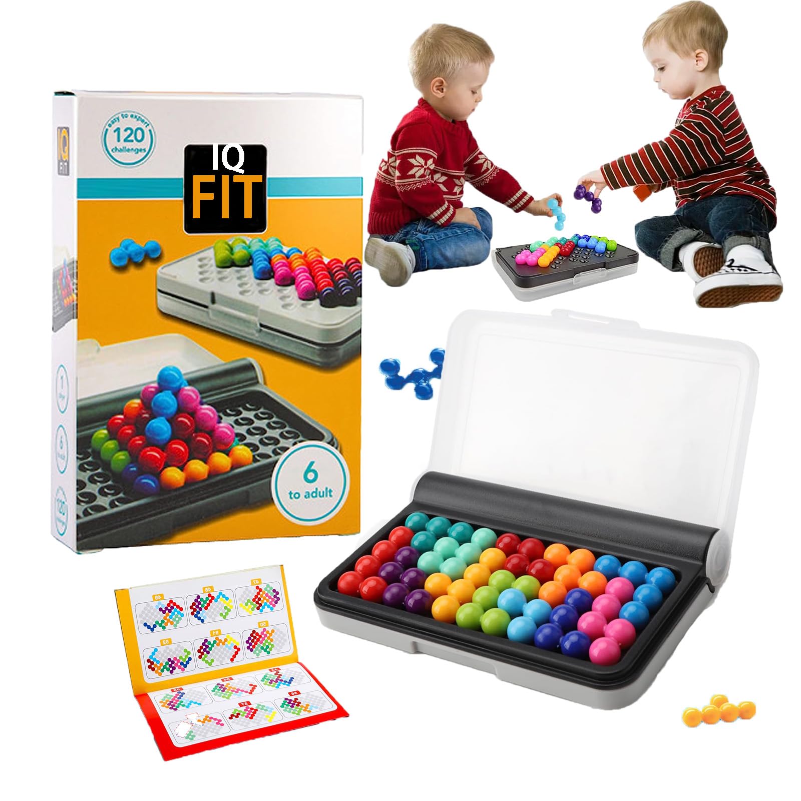 Iq Puzzler Pro, Puzzle Game With 120 Challenges, 3 Playing Modes, Toys For 9 Year Old Boys, Puzzle Games With 12 Colors, Genius Square Game