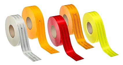 3M Diamond Grade 983-71 ES Yellow Reflective Tape - 1 in Width x 0.014 to 0.018 in Thick - 30887 [PRICE is per ROLL]