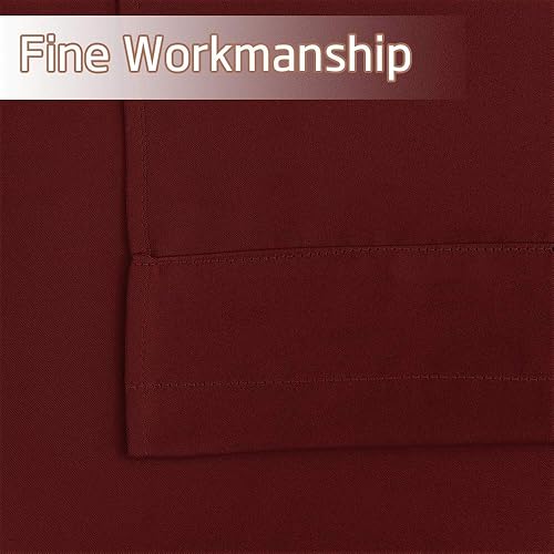 Vista 12 de NICETOWN Paneles de cortina opacas para ventanas pequeñas, con aislamiento térmico, oscurecimiento de habitación, bolsillo para barra, para cubrir