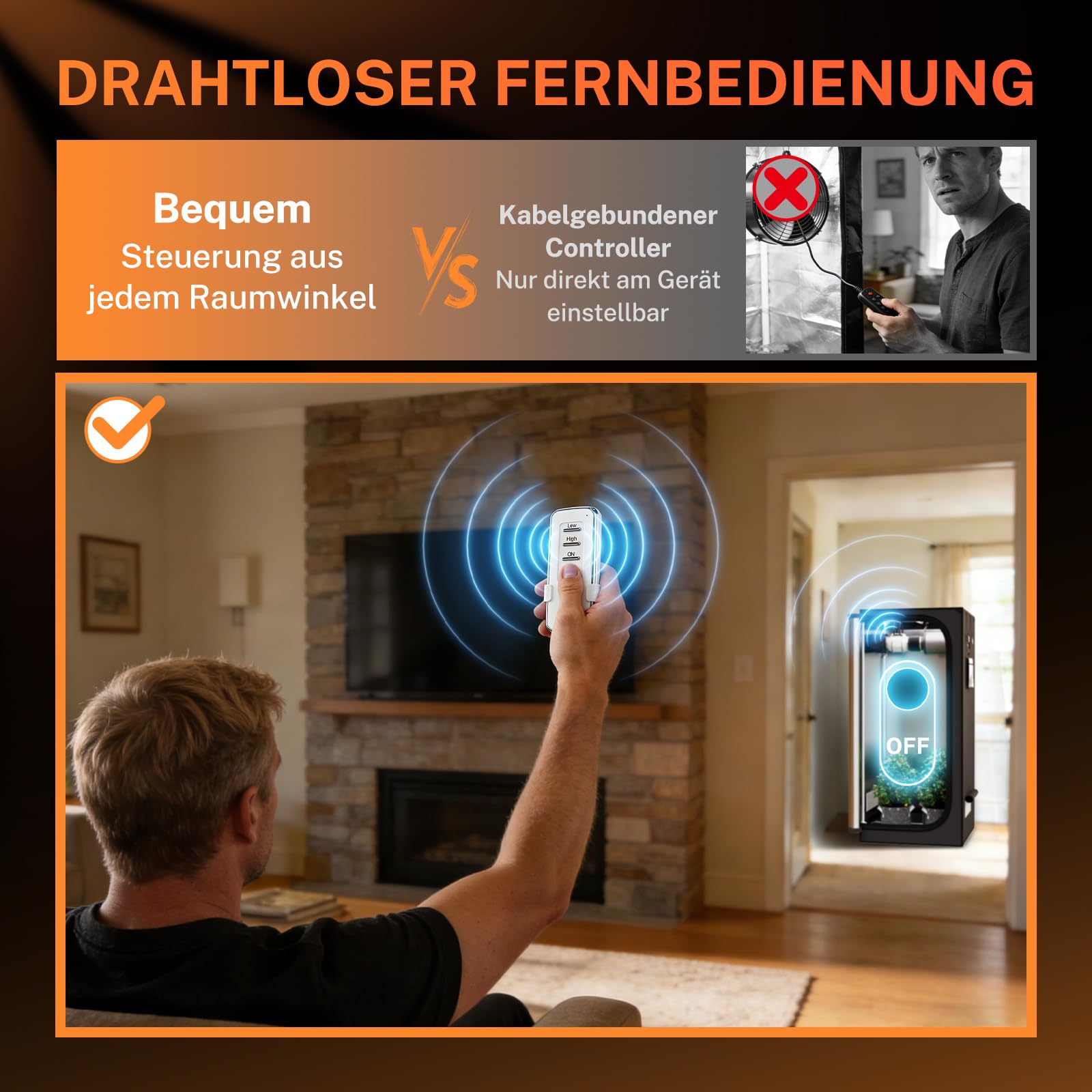 Ventilateur tubulaire 100 mm avec régulateur de vitesse