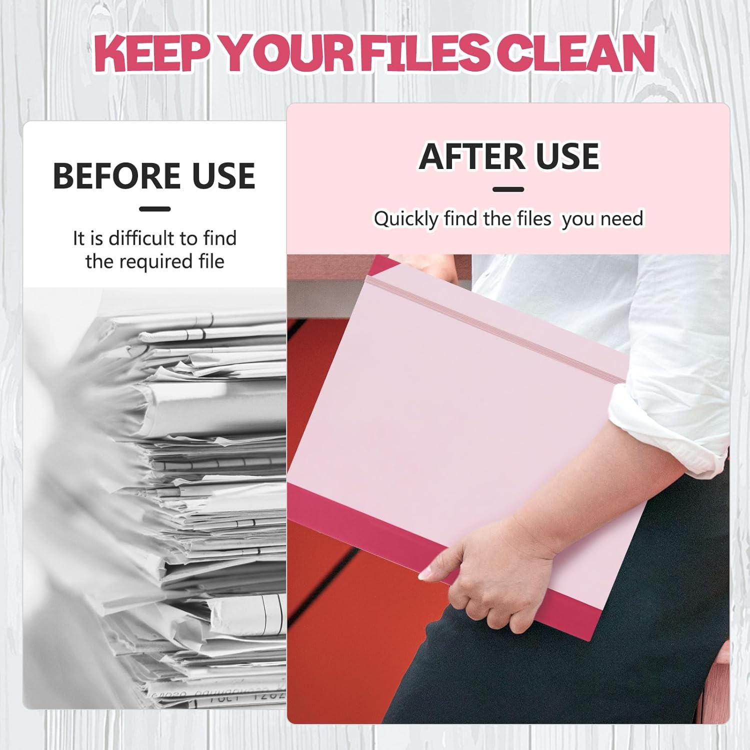 2 Pack Important Document Organizer, Expanding File Binder with Sticky Notes, Paper Clips, Markers, Emergency Binder Folder for Important Papers, Certificates, Passport, Lifebook(Pink)