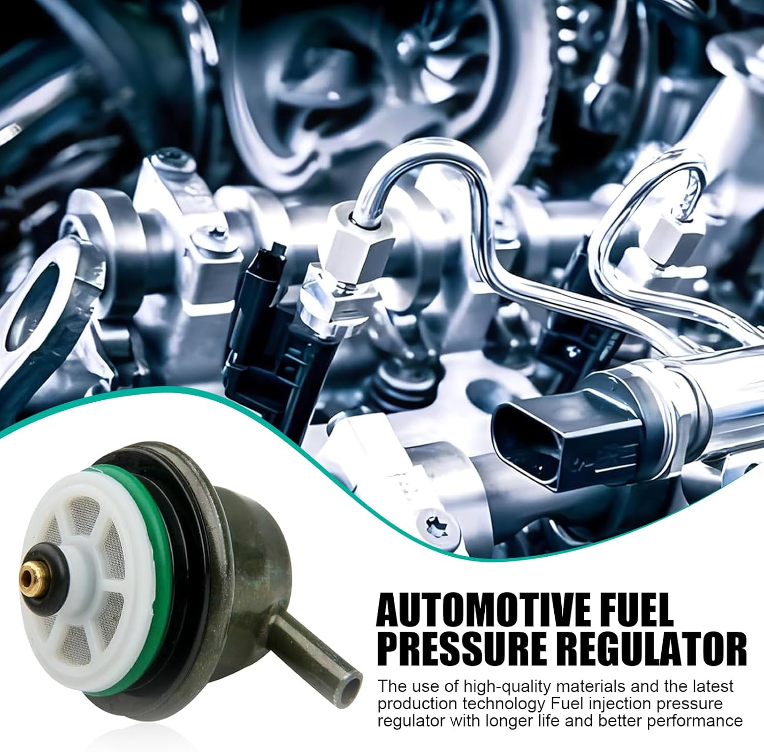 1 PC Automobile Fuel Pressure Regulator, Fuel System Injection Adjustment Repair Valve Damper, Replacement OEM Number 89060422 Parts, Compatible with Chevrolet Buick Cadillac (Multicolored)