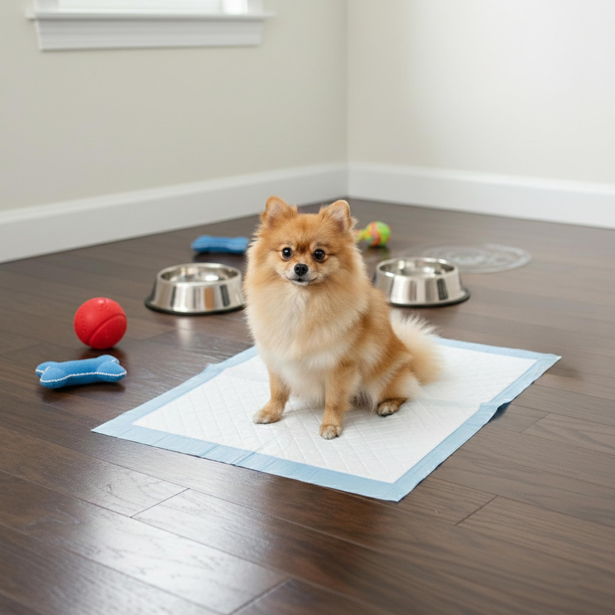 FEBE Welpenunterlagen S 33x45 cm 100 stück mit Kotbeutel Puppy Pads Training Pads Trainingsunterlagen für Hunde Toilettenmatte Hundetoilette