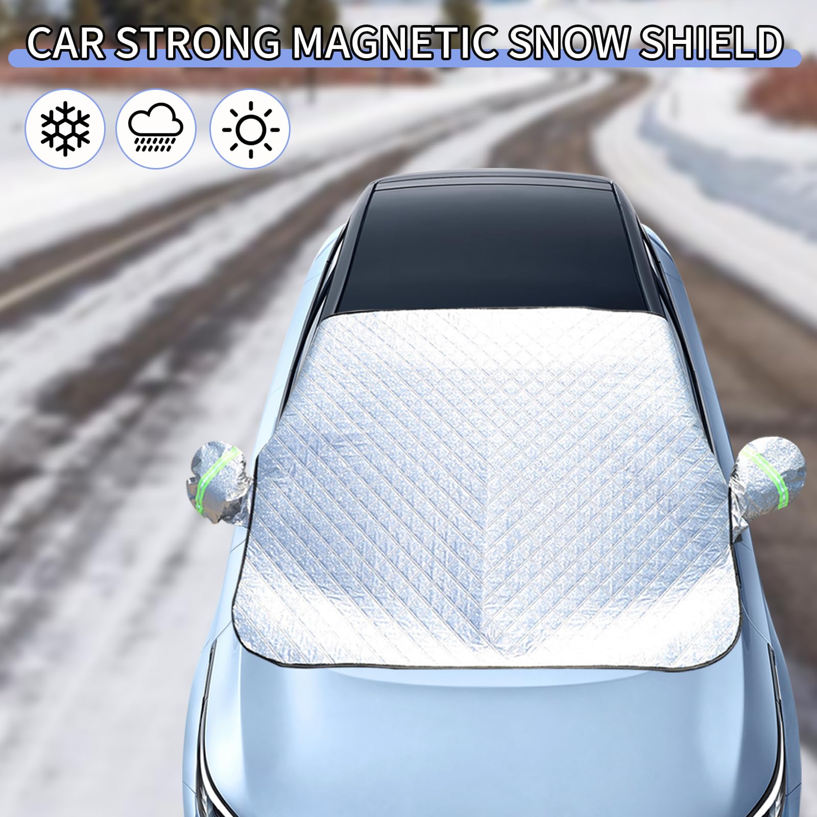 Copri Parabrezza Auto Magnetico Antighiaccio Protezione Anti Gelo Sole