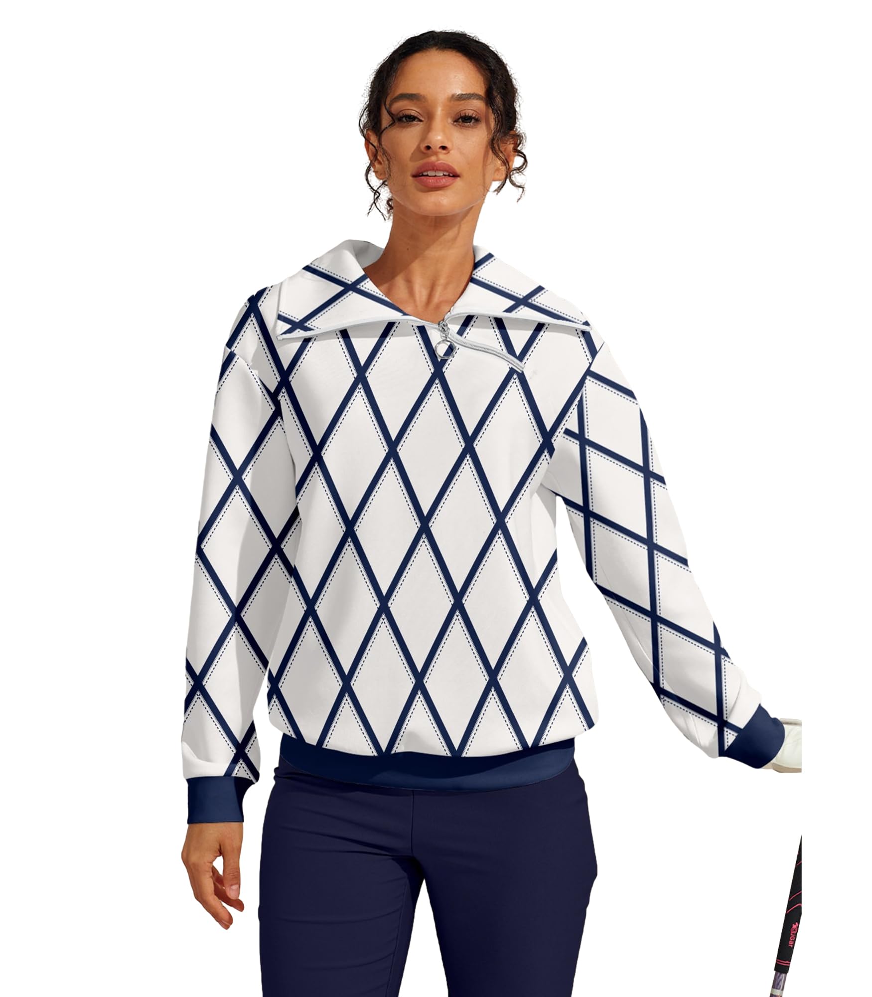 ACEGOLFS Womens Quarter Zip Golf Sweatshirt
