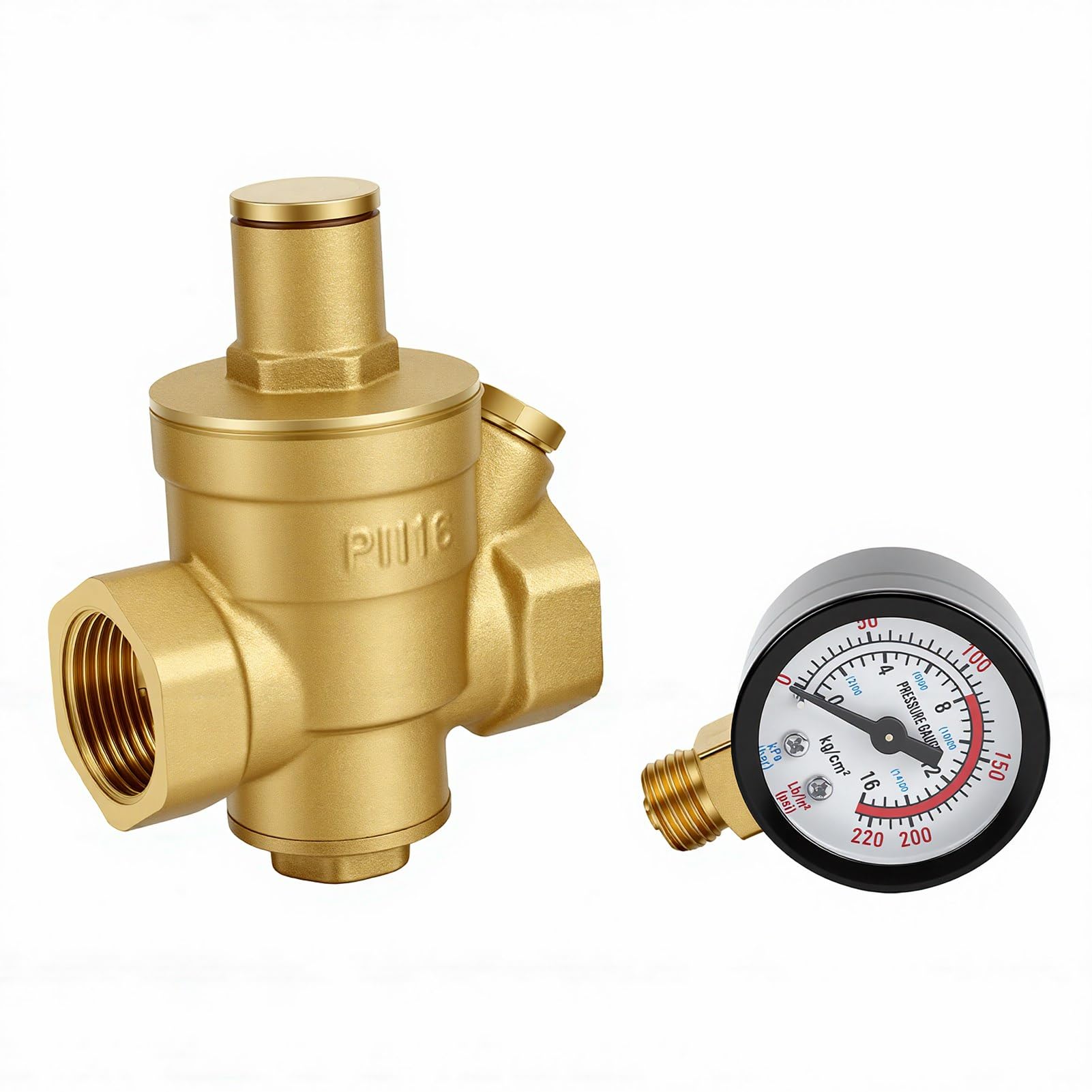 Réducteur de pression d'eau en laiton robuste DN20 3/4 haute durabilité