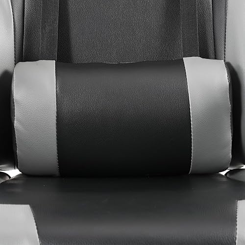Vista 3 de Anman Flight and Racing Simulator Game Chair con respaldo Negro Gris Premium Reclinable