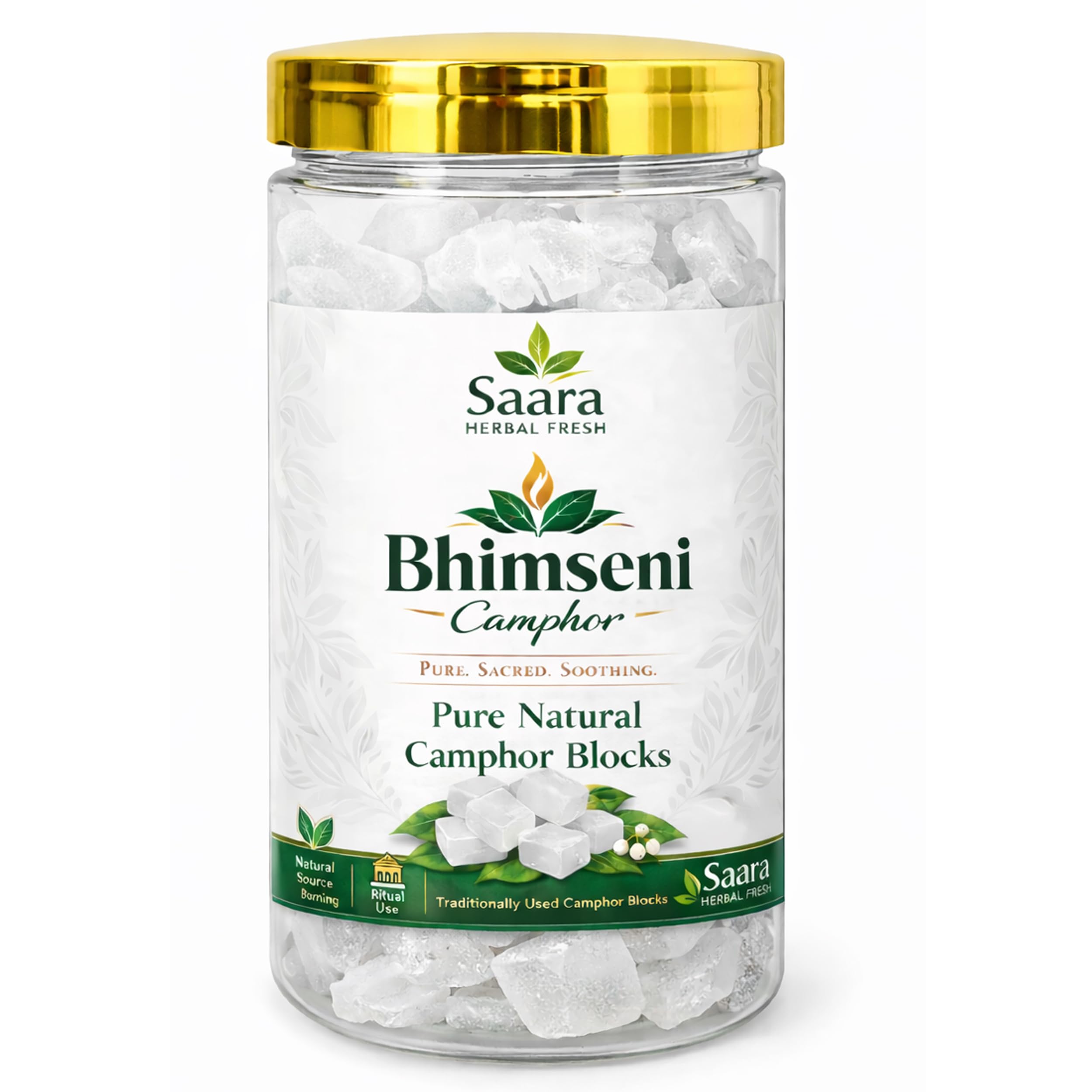 VS Products Pachai Karpuram 50g | (Pachai Karpooram) / Bhimseni Camphor | Solid Camphor for Pooja, Havan & Meditation-image-20