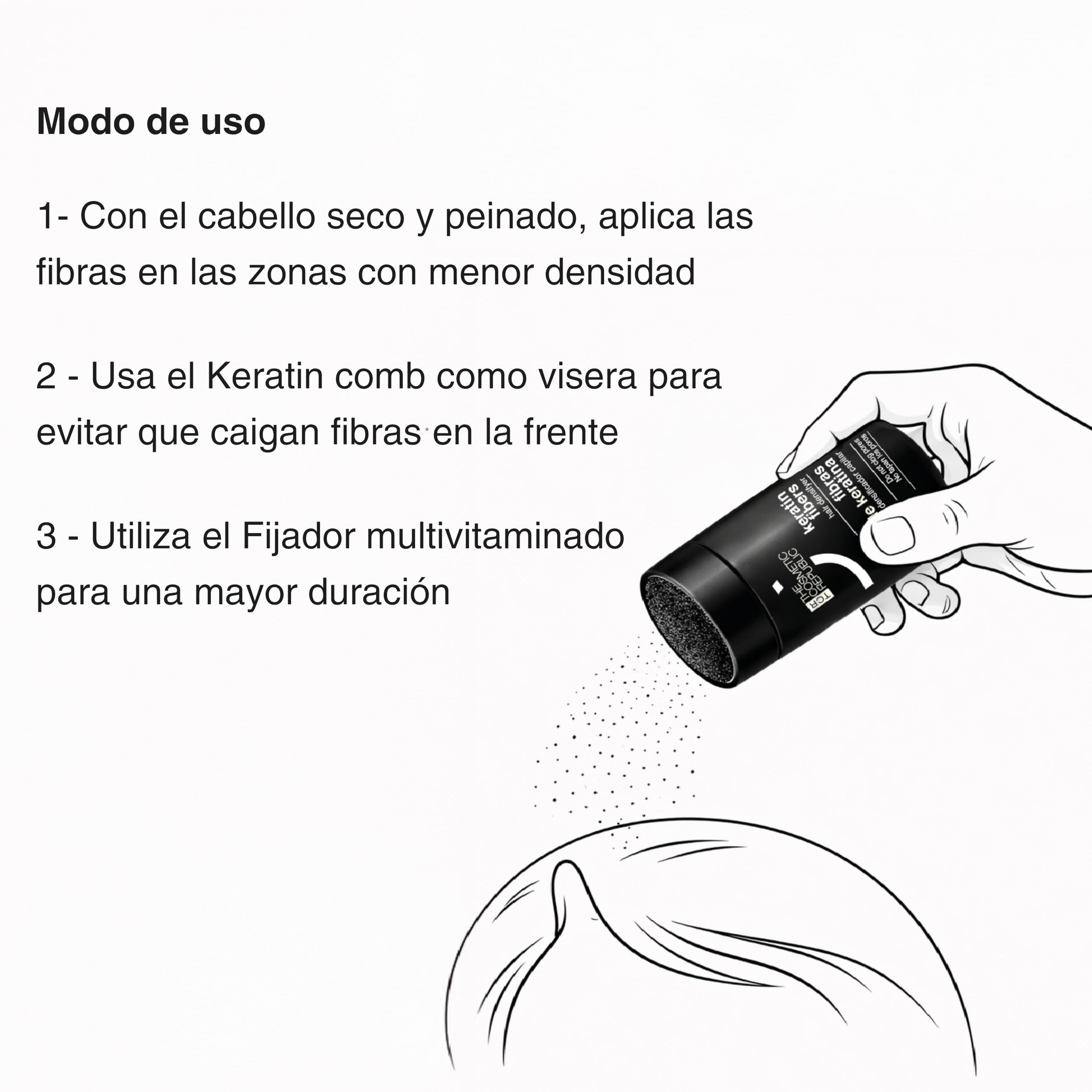 THE COSMETIC REPUBLIC - Fibras Capilares de Keratina - Retocador de Canas y Raíces de Larga Duración - Tapa Canas Mujer y Hombre - Retocador de Canas con Microfibras Capilares - 25gr, Rubio Oscuro