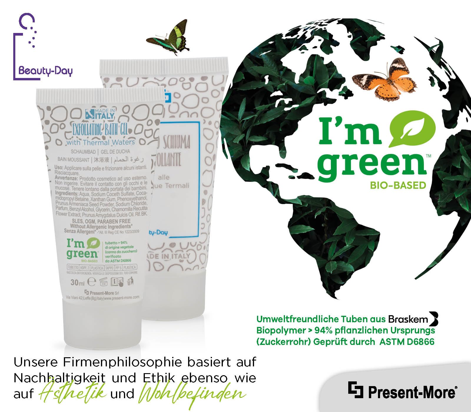 PRESENT-MORE - Hotel Duschgel 30ml Beauty-Day Italy - 250 Stück