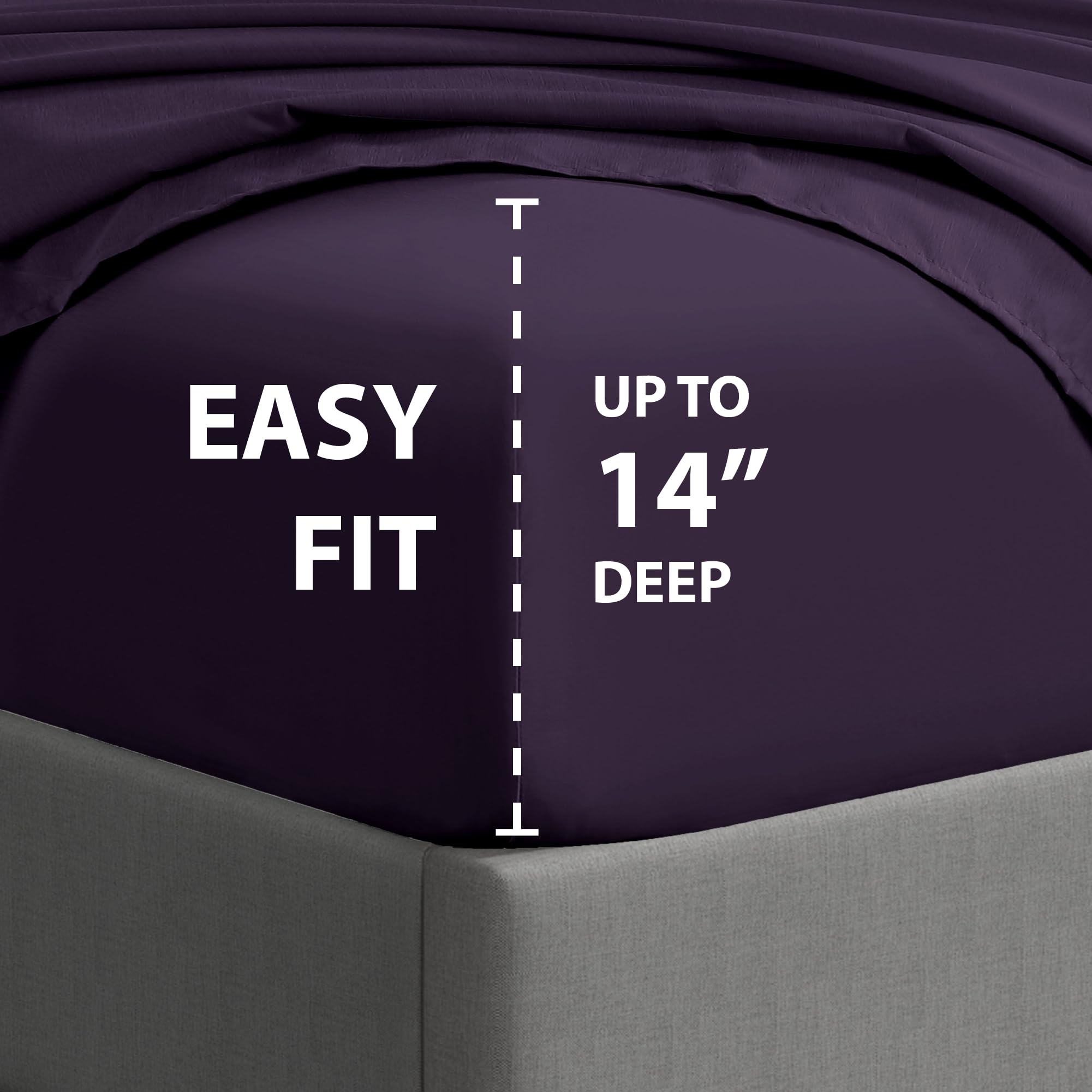 Cathay Home Essentials Bettwäsche-Set 3-teilig - Ultraweiche Mikrofaser Doppelbett Rouge