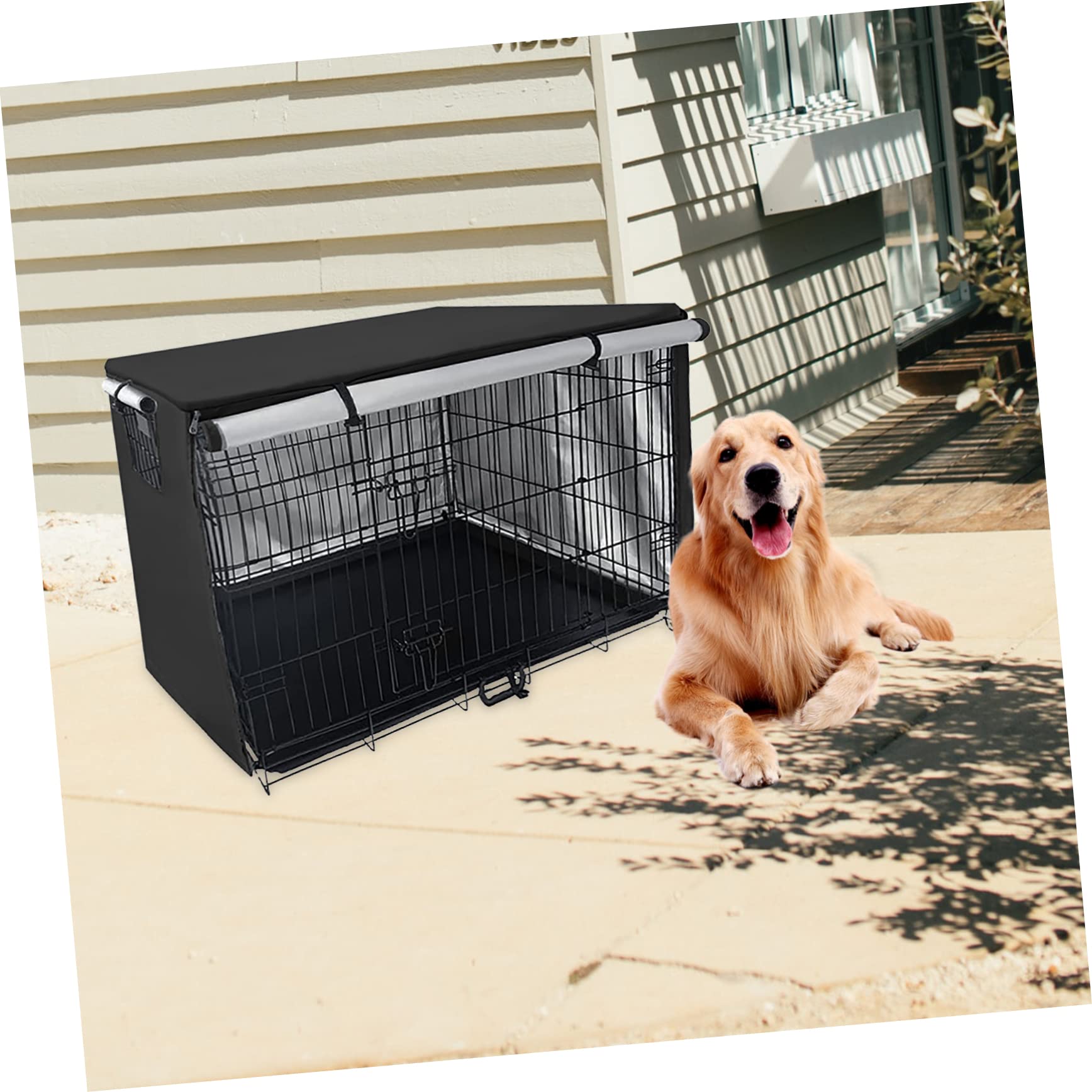 COSMEVIVI Heavy Duty Rainproof Oxford Fabric Cover for Dog Indoor/Outdoor Easy Access Ventilated Window