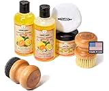 CLARK'S Cutting Board Oil And Wax Kit - Restore The Beauty Of Your Wood - 3-Step Care Solution - Clean Your Wood In All Natural Chemical Free Way - Prevents Cracking Or Warping - Food Safe
