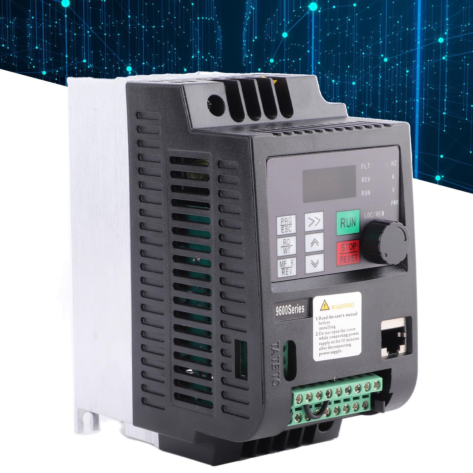 Variador de Frecuencia, NFLIXIN Inversor Solar Fotovoltaico Trifásico 2.2KW 220V 10A Controles Indicadores Convertidor de Bomba Entrada DC200-400V para Control de Velocidad del