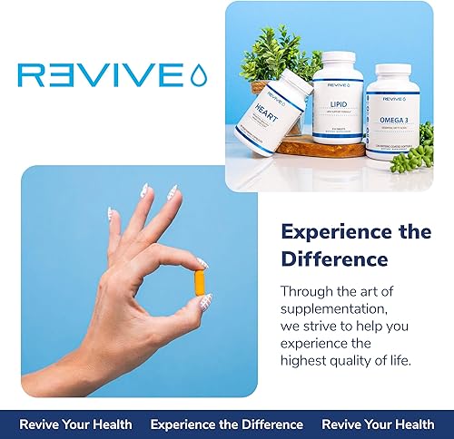 Miniatura 6 de Revive MD Fórmula de apoyo lipídico el suplemento cardiovascular ayuda a mantener niveles saludables de colesterol, salud endotelial y niveles de