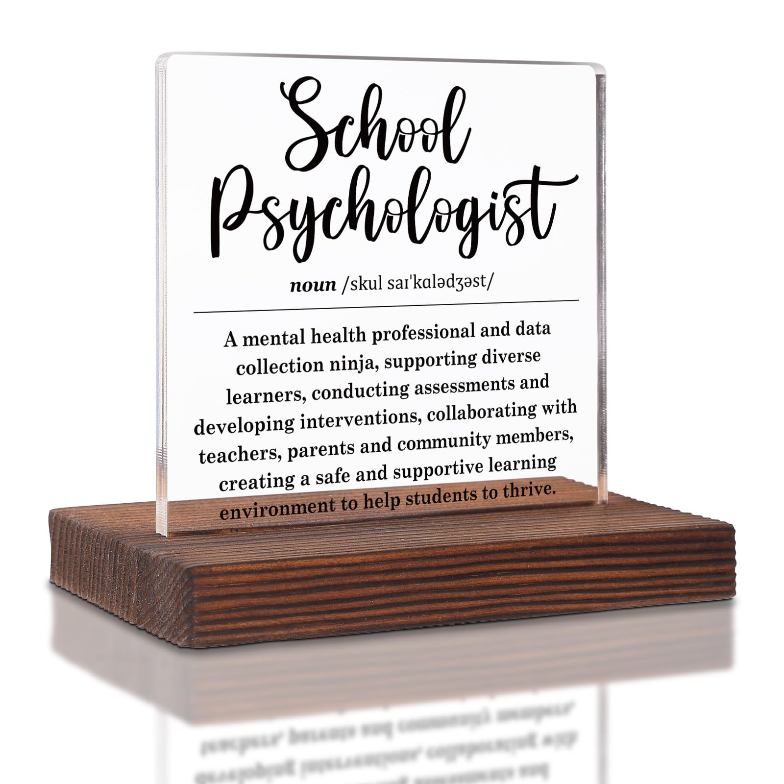 School Psychologist Gifts for Women, School Psychologist Office Sign, Thank You Gifts for School Psychologist, Funny Desk Signs for Women Office Acrylic Sign Plaque SL65