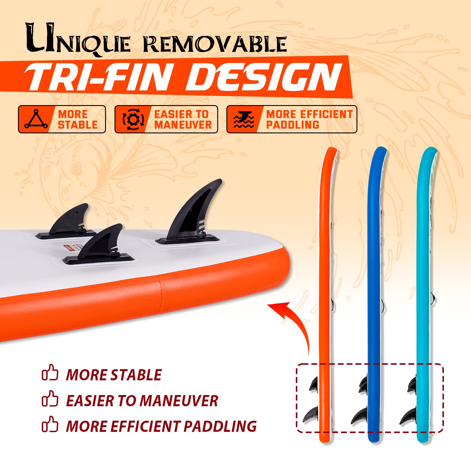 FunWater Tavola da Stand Up Paddle Gonfiabile Ultra Leggera con SUP, 3 Pinne, Pagaia Regolabile, Pompa, Zaino, Leash e Impermeabile per Telefono