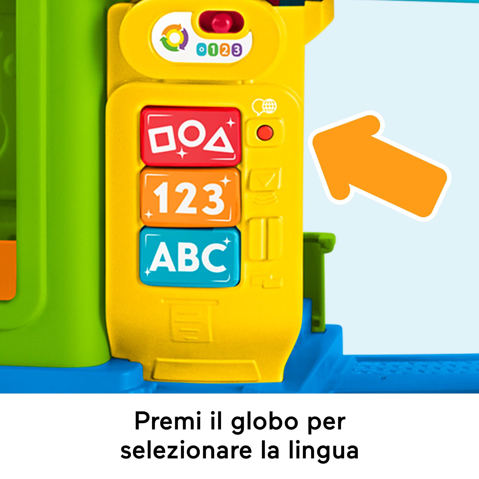 Fisher-Price Little People - Autolavaggio, playset interattivo con rampa per le auto, luci e musica, contenuti Smart Stages, versione multilingua, giocattolo per bambini, 1-5 anni, HRB34