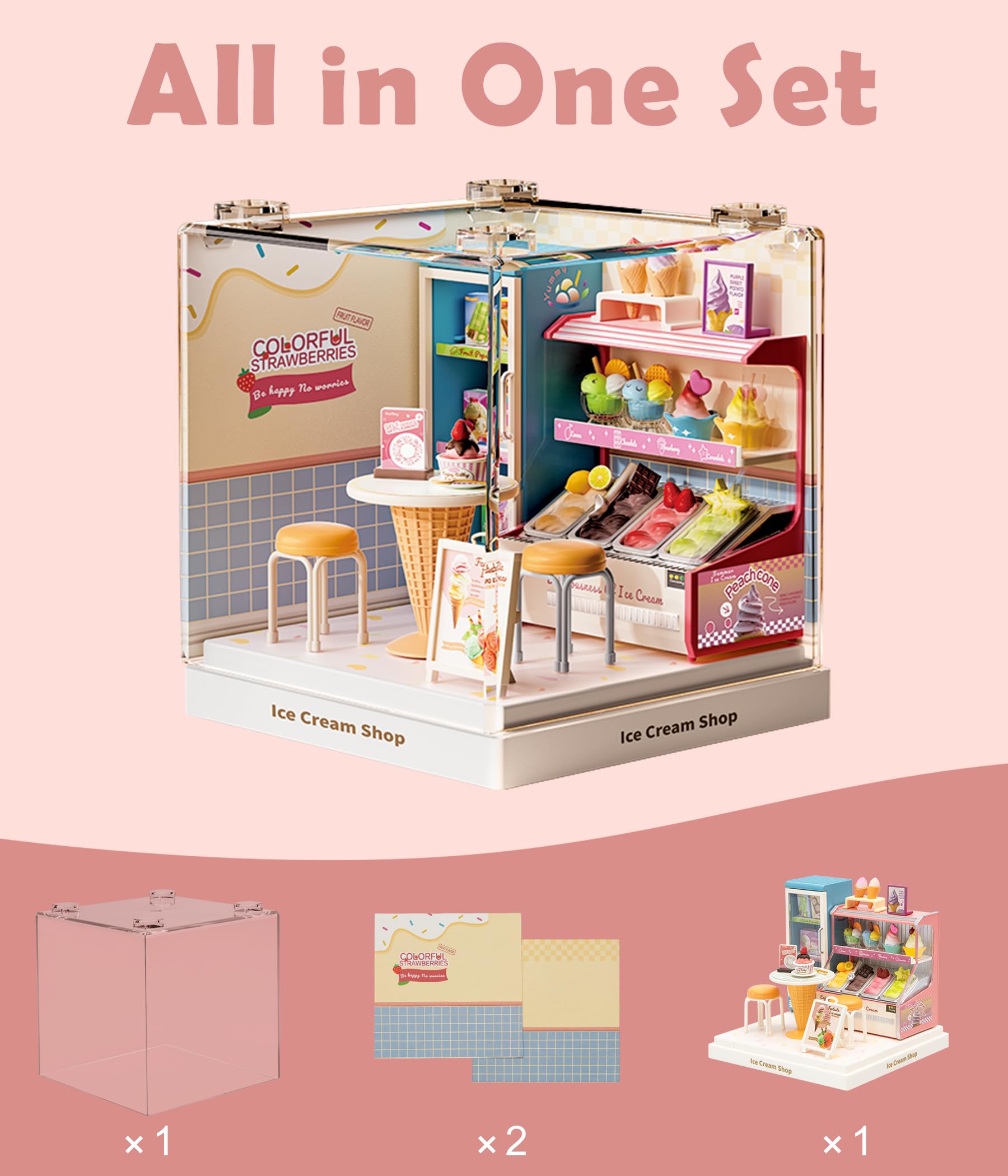 ぴぴ　ミニチュアアイス Amazon.co.jp: BeepZipp ミニチュアアイスクリームショップモデル