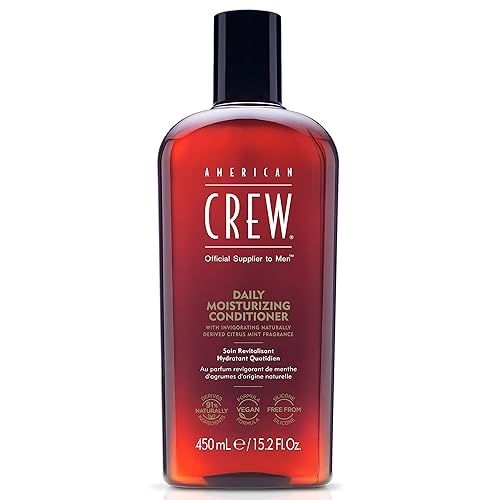 American Crew Acondicionador para hombres, hidratante diario, derivado de forma natural, fórmula vegana, fragancia de menta cítrica, 15.2 onzas