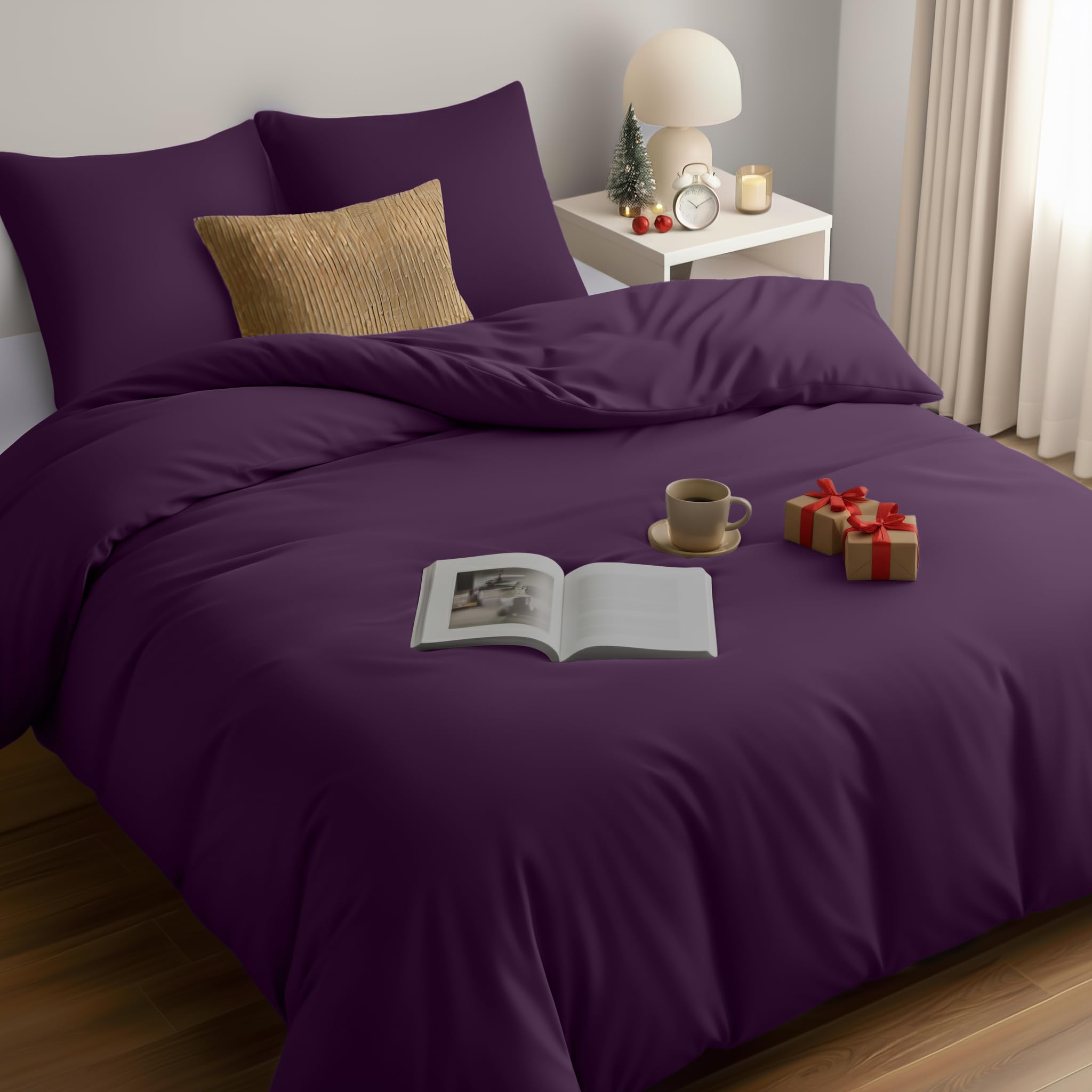 Utopia Bedding Funda Nordica Cama 180 - Microfibra Juego de Funda Nordica 240x260 cm y 2 Fundas de Almohada 65x65 cm (Blanco) — view 60