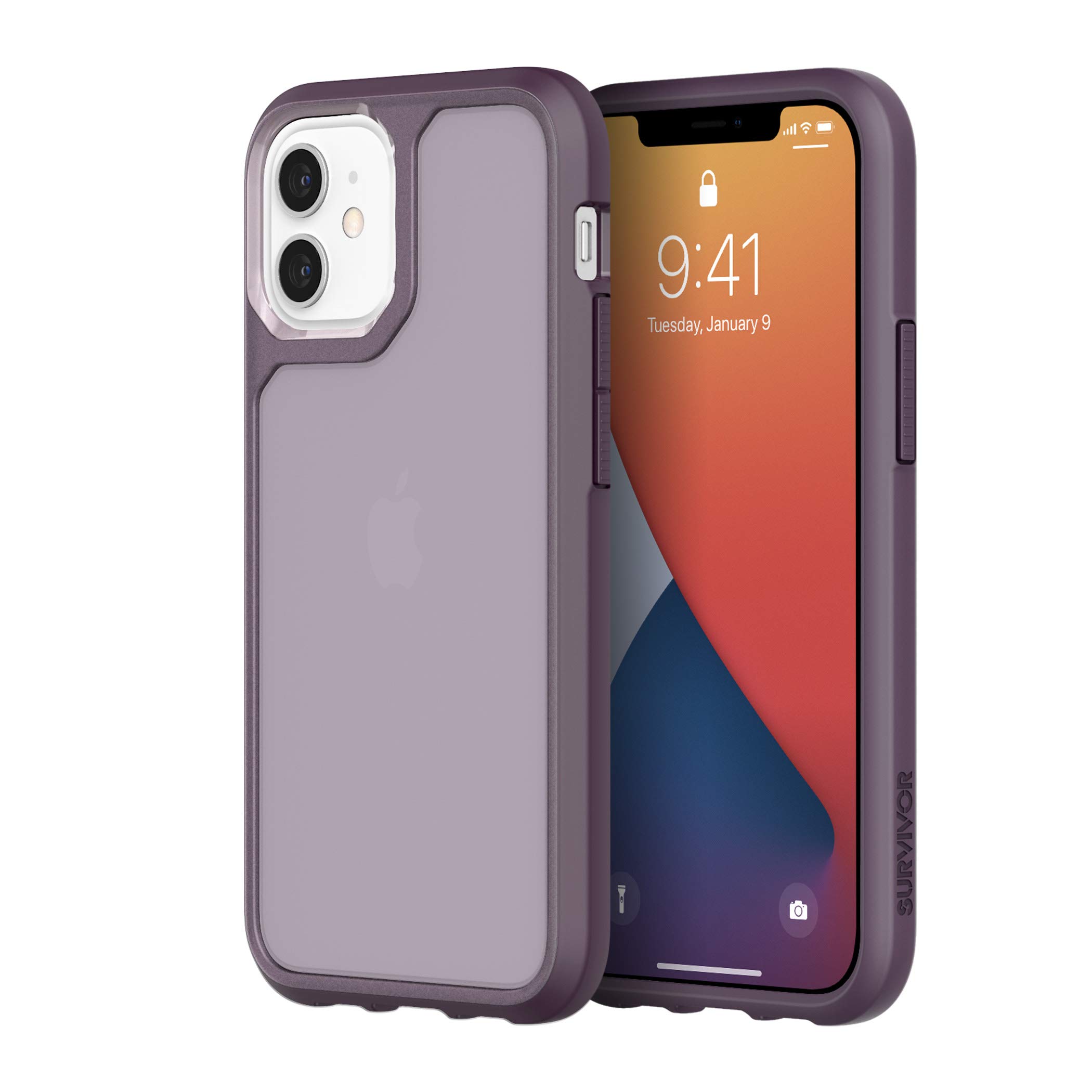 GriffinSurvivor Strong GIP-046-PUR Protective Case for iPhone 12 Mini - Purple
