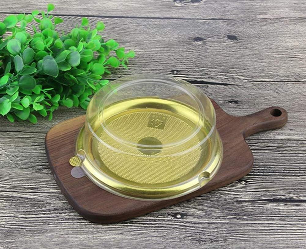 Hewnda 50 Pack Gold Cake Pans,Clear plastic mini cake box image 3