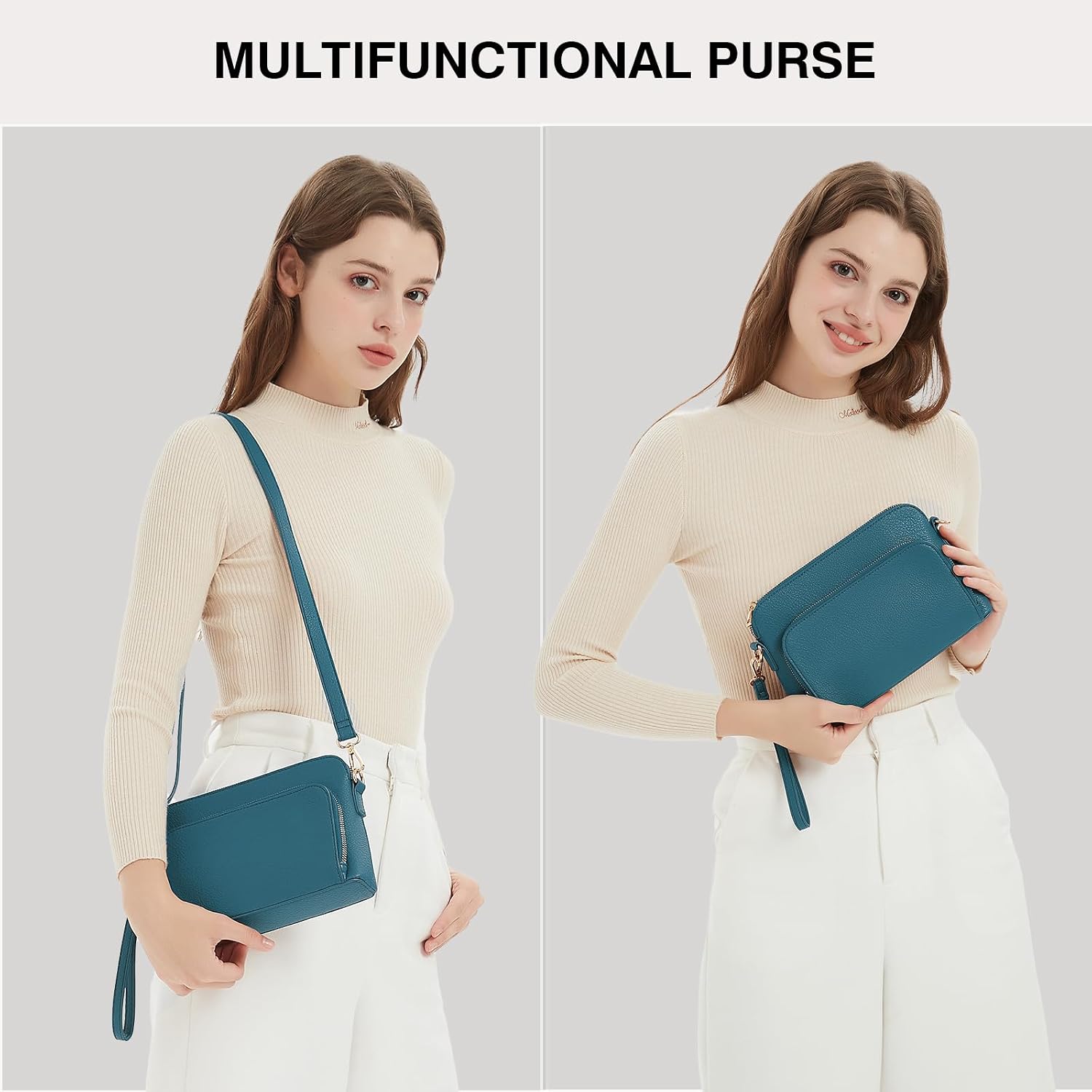 Marvolia Crossbody Bag for Women - PU Leather Shoulder Bag Trendy Small Crossbody Purse Bag for Travel Work Party image 3