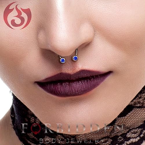 Miniatura 3 de Forbidden Body Jewelry Anillos de herradura de acero quirúrgico de 14G y 0.472 in con circonita cúbica para pezón, se venden en pares