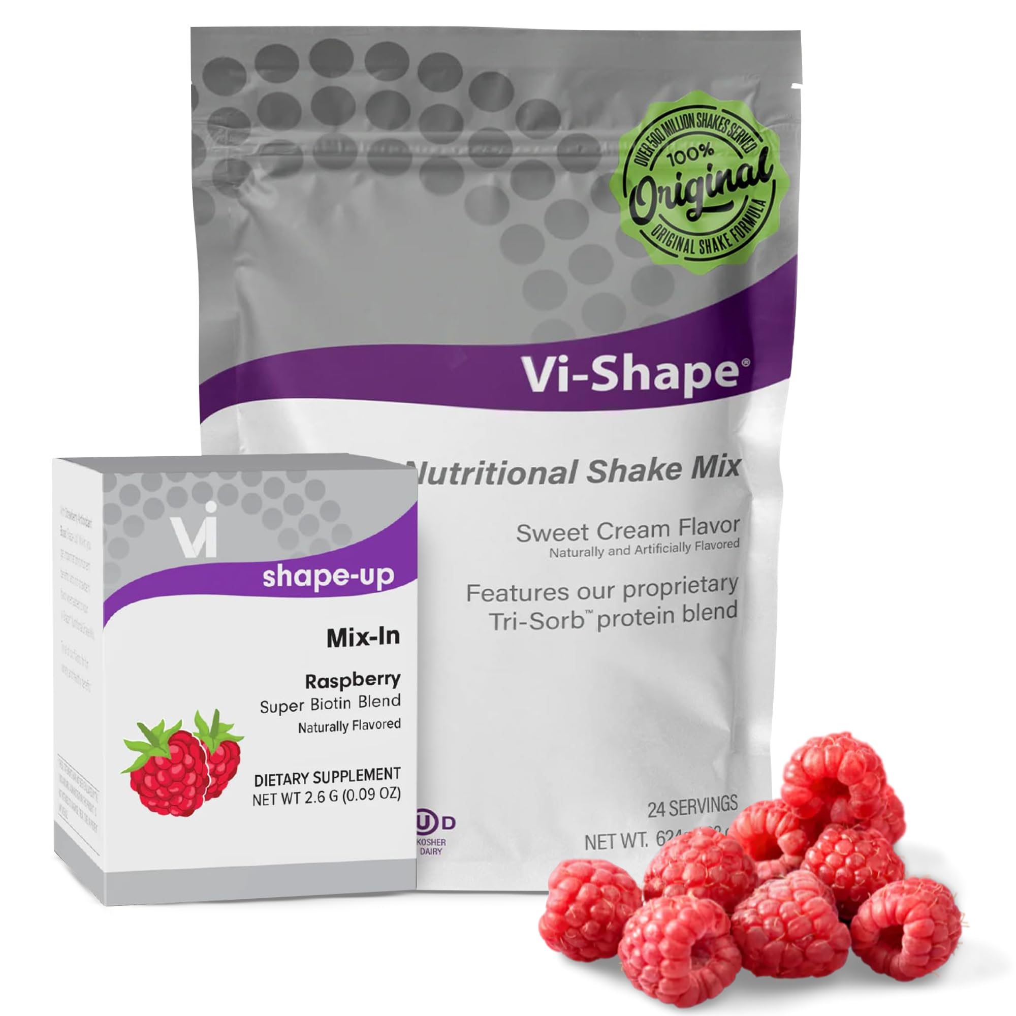 Amazon.com: Vi-Shape Raspberry Super Biotin 1 Shake Pouch (24