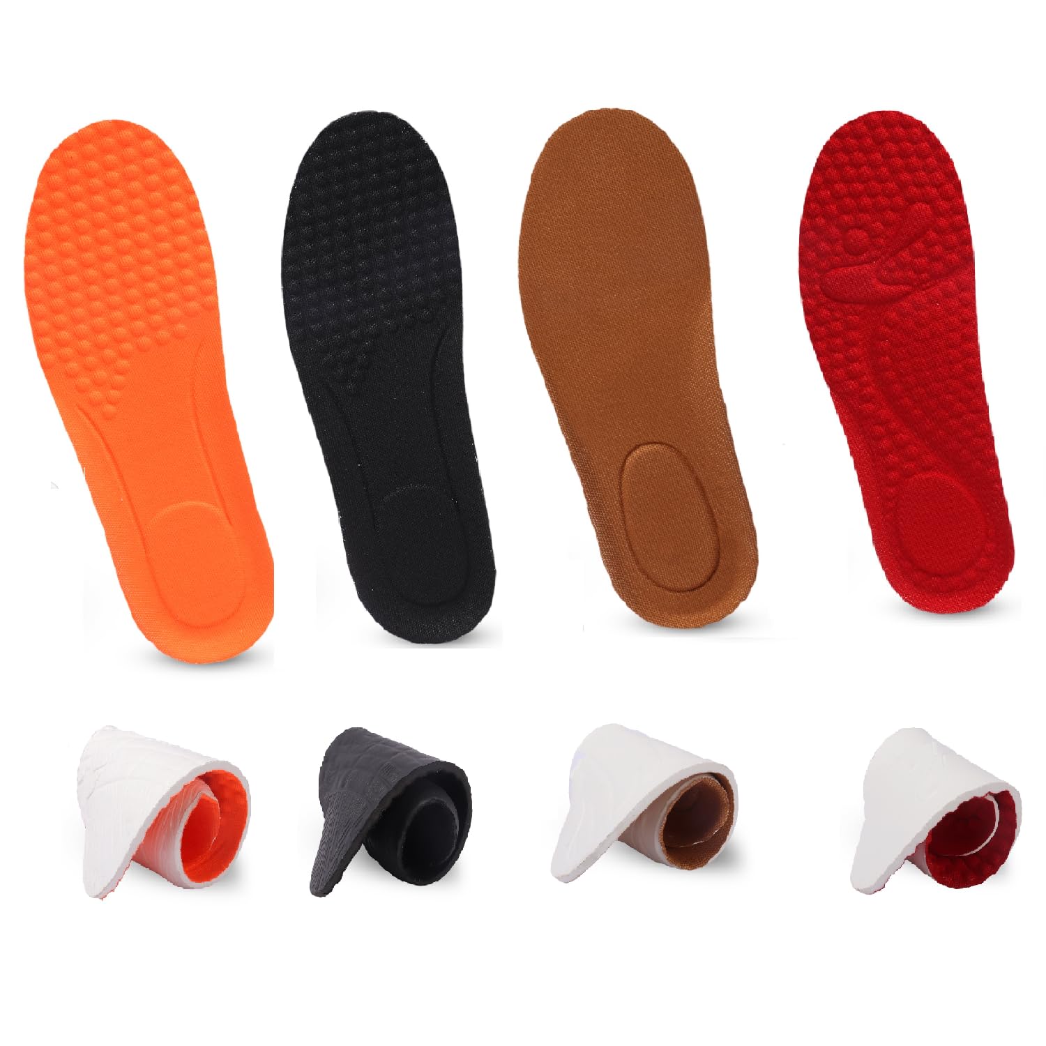 Blinder Black Orange Brown Red Cushion Memory foam soft absorption shoe insole (Pack of 4) (B0DG37Y9ZV) Amazon Price History, Amazon Price Tracker