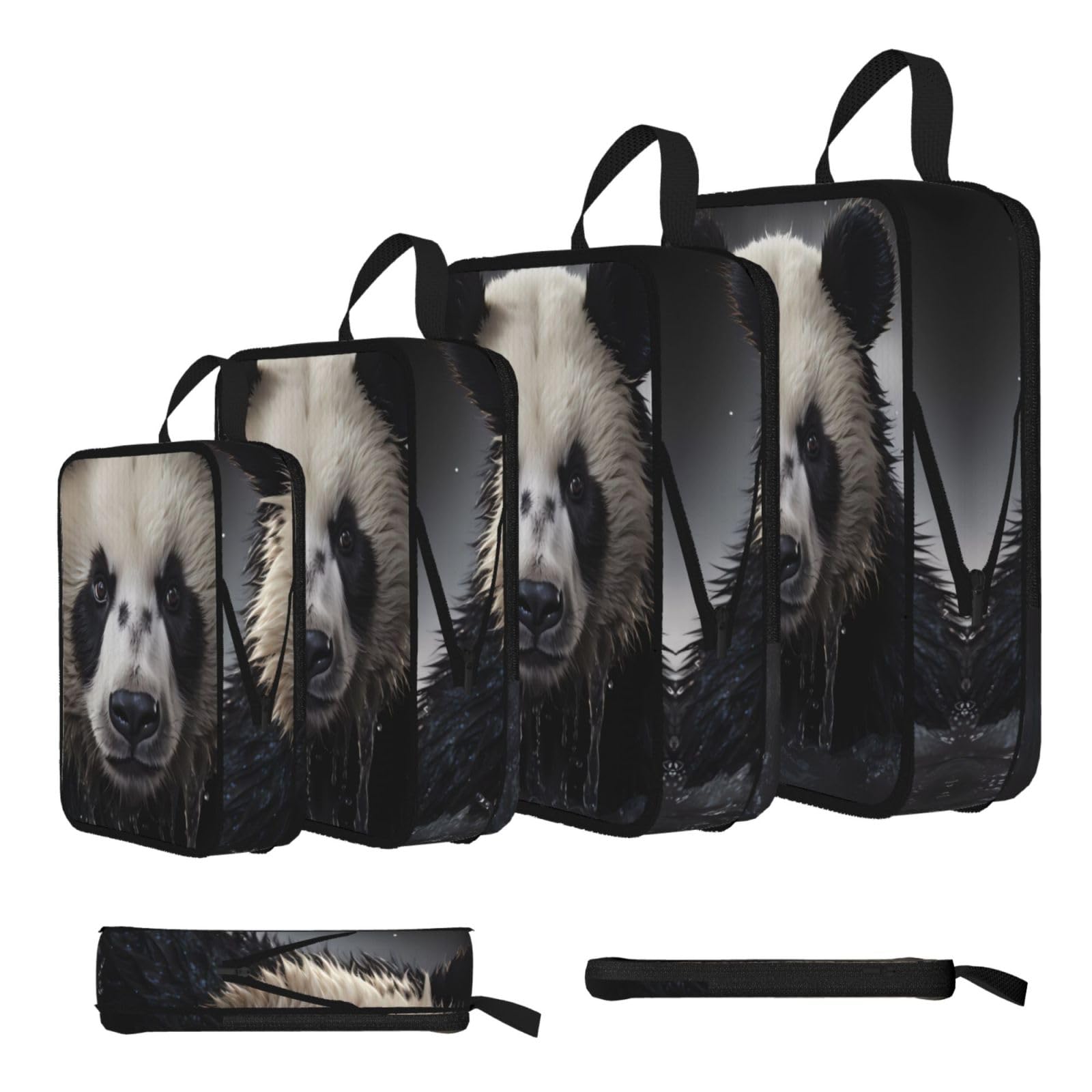 Panda in the water Compression Packing Cubes 4 Piece Set