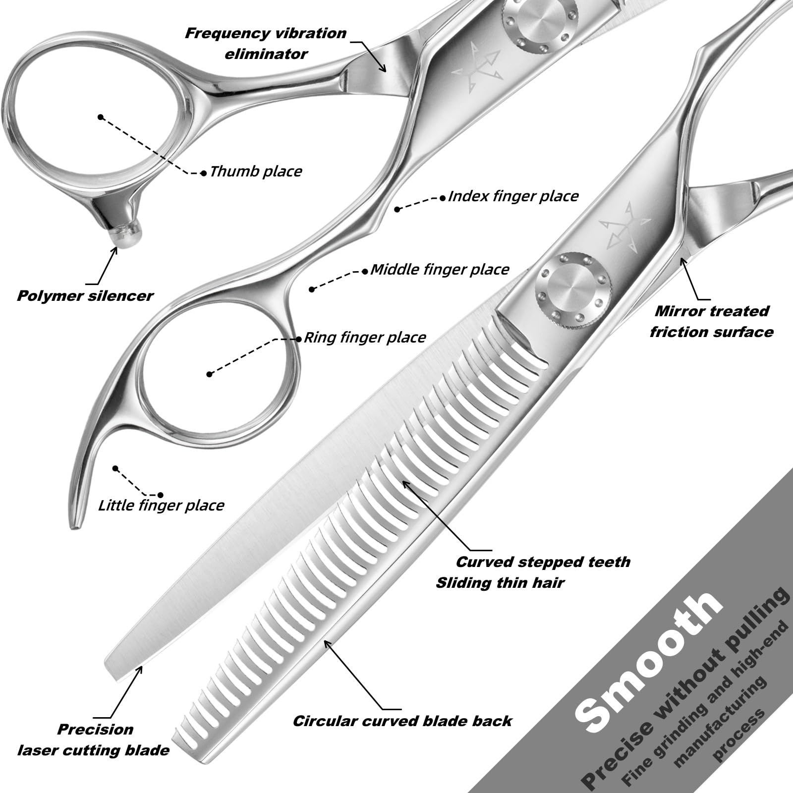 Tijeras profesionales de alta gama para adelgazar el cabello, tijeras para cortar los dientes, peluquería peluquería texturizadora, extremadamente afilada, aleación de acero inoxidable de 3