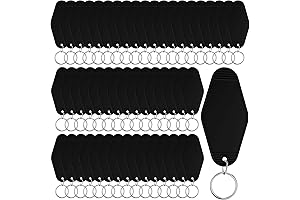 Pinkunn 50 Pack Sublimation Blank Room Keychains for DIY Hotel Motel Crafts