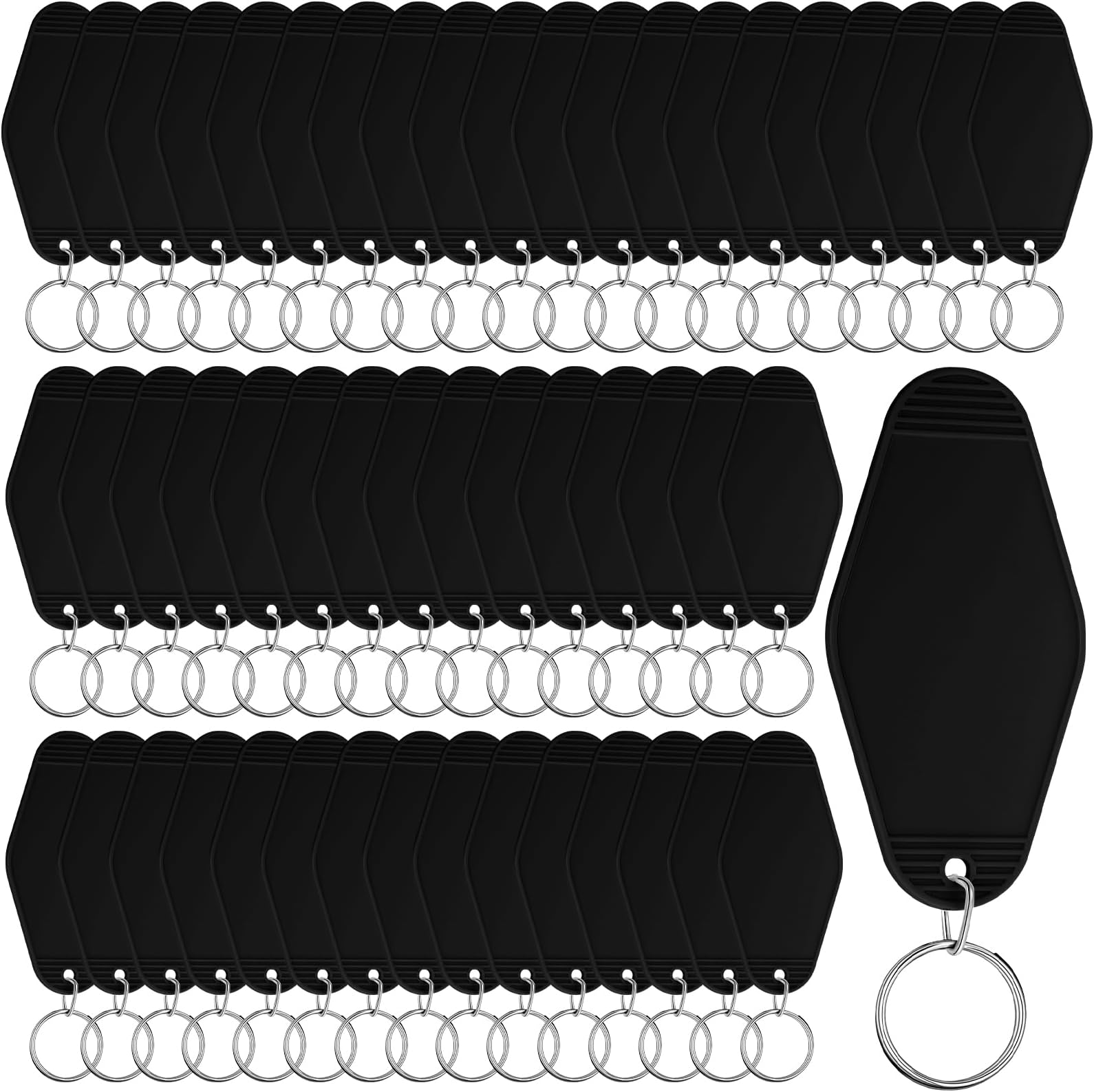 Pinkunn 50 Pcs Blank Motel Keychain Sublimation Vintage Blank Hotel Keychain Bulk for DIY Crafts Ornament